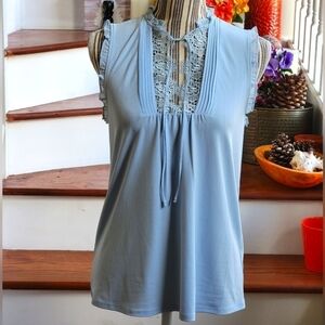 Express Light Blue Women's Sleeveless Top S